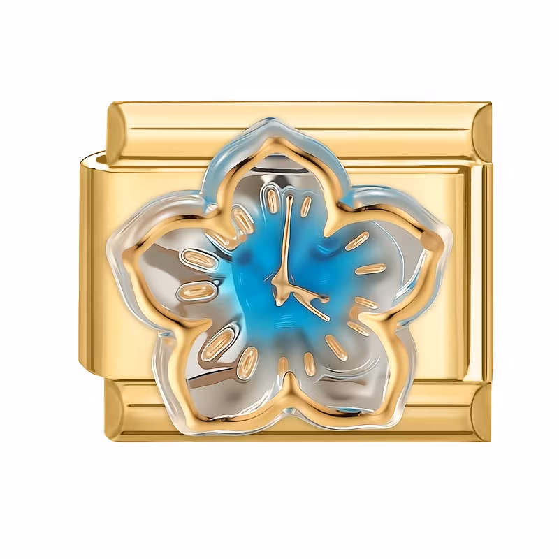 flor-relogio-azul-dourado