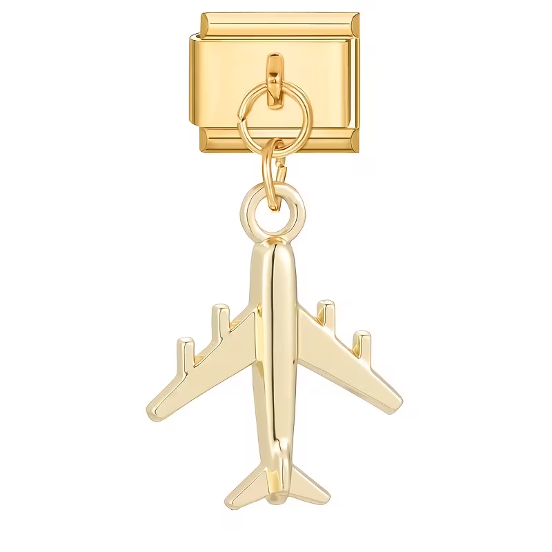 aviao-pendente-dourado